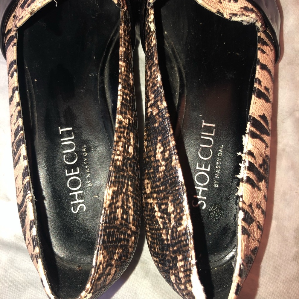 Shoe Cult Nasty Gal Snakeskin Loafers - Picture 4 of 9